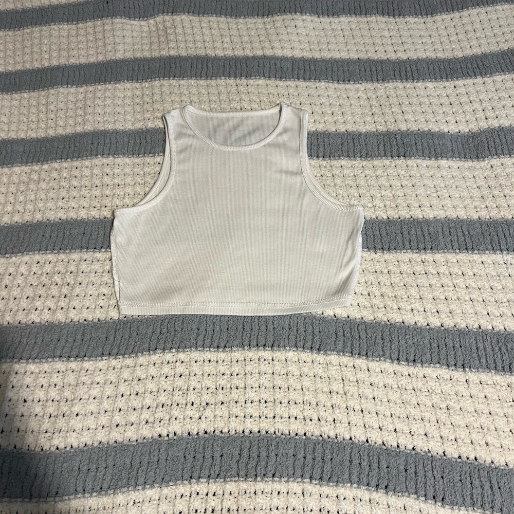 Stylish White Sleeveless Crop Top